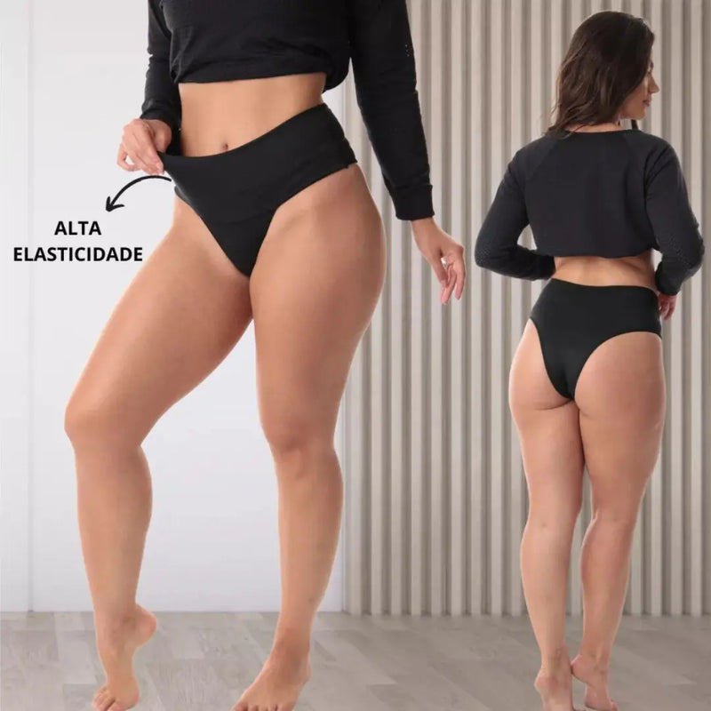 Kit 10 Comfort+™ Calcinha Modeladora Cós Alto Duplo