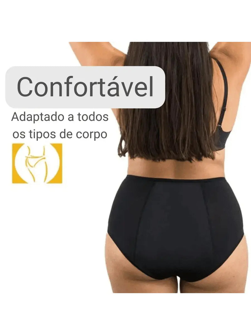 Calcinha Absorvente Protetora | Você Mais Tranquila e Confortável o Dia Todo! [Último dia de Leve 5 Pague 4 + Frete Grátis]