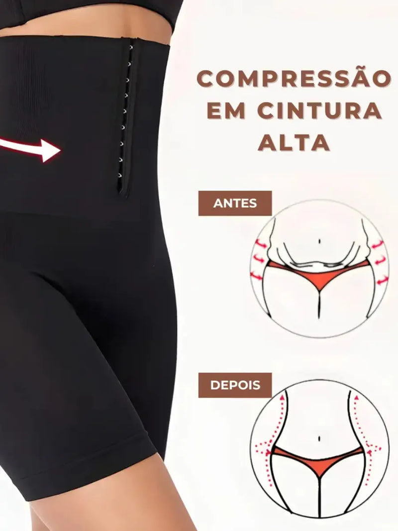 Bermuda Modeladora de Cintura Alta VirtuShape Pro® [Compre 1 Leve 2]